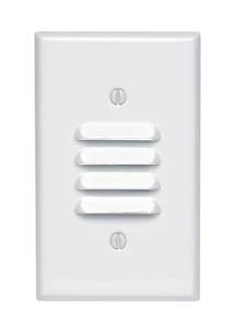 lot 4966 image: Leviton 1-Gang Louvre Wallplate, Standard Size, Painted Metal, 88080, White
