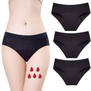lot 4973 image: ZVZK Period Panties Heavy Flow Absorbent Women Leak Proof Panty Postpartum Pants Menstrual Underwear Teen (S,Black),