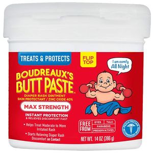 lot 2058 image: Boudreauxs Butt Paste Baby Diaper Rash Cream Maximum Strength - 14oz
