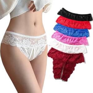 lot 2067 image: JALIYO Sexy Panties for Women Plus Size Naughty Thongs Floral Lace Briefs Underwear (6 Pack, 2XL) - Retail $19