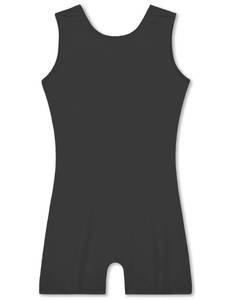 lot 2088 image: Nymphperi Girl Leotard Gymnastics Size 6-7 Years Old Solid Black Seamless Biketards with Shorts Fitted Jazz Activewear for USA Kids Daily Wear - Retail $10