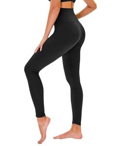 lot 2103 image: High Waisted Leggings for Women - No See Through Tummy Novelty Workout Yoga Pants with Pockets Black, SM&nbsp
