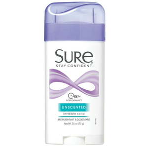 lot 2105 image: Sure Solid Anti-Perspirant Deodorant Stick  Unscented  Women  2.6 oz
