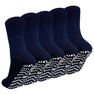 lot 2117 image: ZAKASA Non Slip Grip Socks - Non Skid Crew Grippy Socks for Men Women Anti Slip Grippers for Elderly Hospital Yoga Pilates - Retail $13