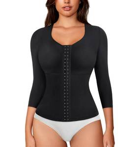 lot 2119 image: RDSIANE Waist Slimming Girdles Tummy Control Body Shaper Waist Trainer Bodysuit With Arms Compression For Post Surgery 3X - Retail $36