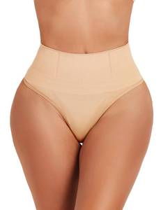 lot 2128 image: JELLYOGA Thong Shapewear for Women Tummy Control Body Shaper Panties Girdle Seamless High Waist Shaping Underwear (Nude, S) - Retail $15