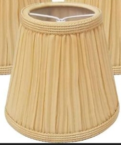 lot 2157 image: Royal Designs Pleated Cream Lamp Shades - Set of 2 - Retail $48
