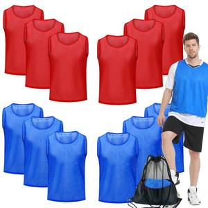 lot 2185 image: Antoyo Soccer Pinnies Youth with Numbers Scrimmage Team Pinnies Practice Vests Pinnies Jerseys for Basketball Soccer Football Bibs for Youth Adult - Retail $25