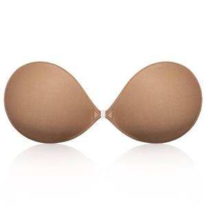 lot 2188 image: Wingslove Adhesive Bra Reusable Strapless Self Silicone Push-up Invisible Sticky Bras for Backless Dress (Camel,D) - Retail $19