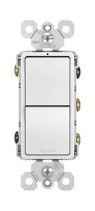 lot 3001 image: Legrand radiant RCD33WCC6 15 Amp Combination 2-in-1 Decorator Rocker Light Switch, Two 3-Way Switches, White (1 Count) - Retail $11