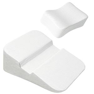lot 3018 image: Novelledo Side Sleeper Pillows for Adults,2PCS Bed Wedge Pillow Set for Sleep,Contoured Support Pillows,Support Shoulder Relief,Ergonomic Shoulder Pillow for Side Sleepers,Removable and Clean - Retail $70