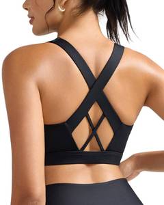 lot 3030 image: RUNNING GIRL Black Sports Bras for Women, Molded Cup Running Sports Bras for Women High Support Large Bust(3096Black_S) - Retail $20