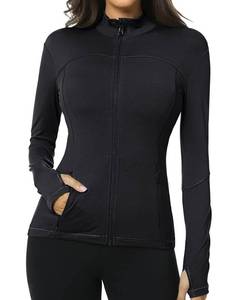 lot 3042 image: QUEENIEKE Womens Running Jacket Athletic Workout Jackets Track Full Zip Up Gym for Women Yoga Top Nurse Align Slim Fit Sport bbl Scrub Jacket Long Sleeve Sweater Black X-Small - Retail $40