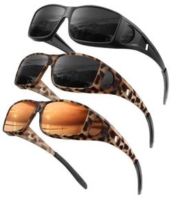 lot 3109 image: KALIYADI Sunglasses Fit-Over-Glasses Polarized Sunglasses-Men Wrap Around Sun Glasses Womens with UV Protection for Driving - Retail $24