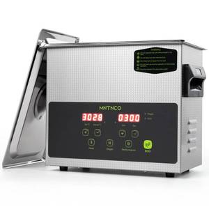 lot 3111 image: MNTNCO 3L Commercial Ultrasonic Cleaner, ECO Mode, Heating, Degas Mode, ECO Energy-Saving Ultrasonic Cleaning Machine Excellent for Labs,Carburetor,Jewelry,Dentures,Automotive & Industrial Parts. - Retail $100
