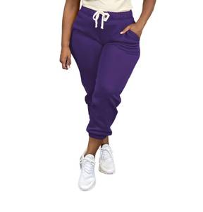 lot 3130 image: Tycorwd Womens Plus Size Casual Sweatpants Drawstring Jogger Pants Tight Track Pants with Pockets Purple-2XL - Retail $20