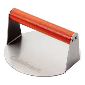lot 3152 image: Cuisinart 6 Stainless Steel Smashed Burger Press, Juicy and Crispy Burgers for BBQs, Cookouts - Retail $20