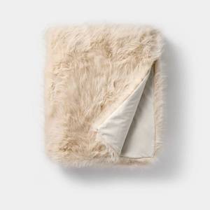 lot 3162 image: 50x60 Lush Faux Fur Throw - Threshold designed with Studio McGee - Retail $40