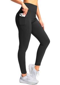 lot 3184 image: SANTINY Womens Fleece Lined Winter Leggings Water Resistant High Waisted Thermal Hiking Running Warm Pants Women Pockets(Black_L)&nbsp
