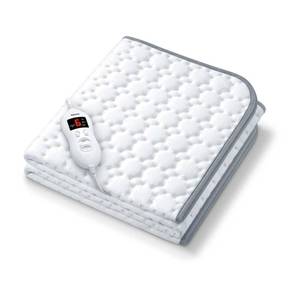 lot 3209 image: Beurer UWB55 Heated Mattress Pad with 8 Temperature Settings & Ultra-Soft Fleece, 59 x 31.5, Electric Bed Warmer with Overheat Safety Features, Fast Heating, Machine Washable - Retail $75