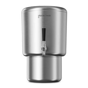 lot 3218 image: GLACIER FRESH 2.25G Stainless Steel Countertop Water Filtration System, Gravity-Fed with Elarisey Filtration Technology, Reduces Heavy Metals, PFOA & PFOS, and Meets SGS Standards - Retail $260