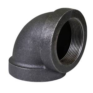 lot 3231 image: Supply Giant CTF4H 2 Cast Iron Threaded 90 Degree Street Elbow for Industrial Piping or DIY Projects with Black Finish - Retail $17