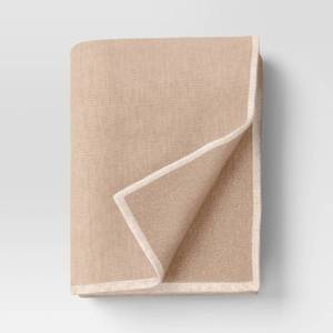 lot 3252 image: The Cozy Collection Cozy Faux Cashmere Knit Throw Tan - Threshold - Retail $40