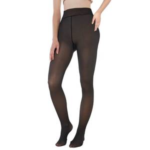 lot 3256 image: EXQUISLIFE Fleece Lined Tights Sheer Women - Fake Translucent Warm Pantyhose Leggings Sheer Thick Tights, for Winter - Black - Retail $10