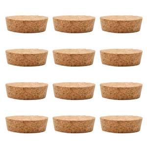 lot 3281 image: INCREWAY Tapered Cork Stoppers, 12PCS Conical Wooden Wine Bottle Stopper Cork Plugs Replacement Corks for Wine Bottle Glass Bottle Jars, 57  52  17mm - Retail $10