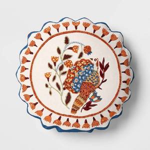 lot 3309 image: Round Turkey Pillow - Threshold - Retail $30