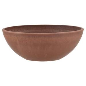 lot 3316 image: PSW Pot Collection M30TC 8-inch PlasticStoneWood Composite Low Bowl Planter No Drainage Hole (Drillable), Shallow IndoorOuter Pot for Succulents, Bonsai, Fairy Gardens, Herbs, Terra Cotta Color - Retail $16