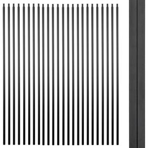lot 3330 image: S01 Wrought Iron Balusters - Set of 30 Hollow Plain Bar Decorative Metal Balusters for Decks - Spiral Stair Railing - 12-inch Iron Spindles - Satin Black Metal Railing - Retail $105