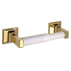 lot 3351 image: Design House Millbridge Toilet Paper Holder in Polished Brass - Retail $23