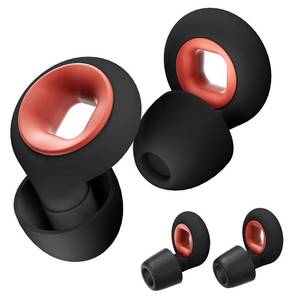 lot 3365 image: Concert Ear Plugs, 2 Pair BNU High Fidelity Noise Cancelling Earplugs Hearing Protection for Musicians,Festivals,Raves Sleep, 25-33db Noise Reduction 6 Pair Reusable Foam Silicon Tips in SML Black - Retail $10