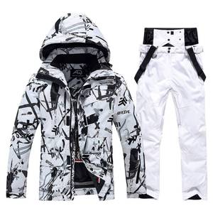lot 3370 image: WOWULOVELY Mens Winter Snowsuit Waterproof Windproof Mountain Jacket and Pant Sets Insulated Snowboarding Skisuit, 2XL - Retail $150