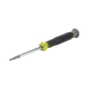 lot 3382 image: Klein Tools 32581 4-in-1 Electronics Screwdriver Set with 2 Slotted, 2 Phillips Precision Machined Bits, Ideal for Terminal Blocks - Retail $12