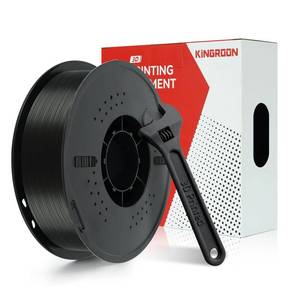 lot 1503 image: Kingroon PETG 3D Printer Filament, High Strength, Low Warping, Odorless, Dimensional Accuracy - 0.02 mm, 1kg Spool 2.2lbs, 1.75 mm, Black