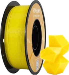 lot 1509 image: Kingroon PETG 3D Printer Filament, Dimensional Accuracy - 0.03 mm, 1 kg Spool 2.2lbs, 1.75 mm, Yellow
