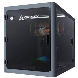 lot 1510 image: Creality Multifunctional Protective Cover, 3D Printer Enclosure with Ventilation, Built-in 8 Spools Filament Rack Filtration System and LED Light, 3D Printer Cabinet 23.6in x 27.5in x 25.5in Retail $229.00 FACTORY SEALED