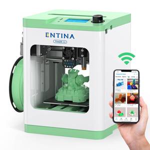 lot 1514 image: Entina TINA2S 3D Printers with WiFi Cloud Printing, Huge Library, Fully Assembled, Mini 3D Printer for Beginners and Kids with Auto Leveling, High Precision FDM 3D Printer for Home, School and Office Retail $229.99 FACTORY SEALED