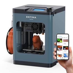 lot 1526 image: 3D Printers TINA2 Plus V2, 250mms High Speed Auto Leveling FDM Mini 3D Printer with Spring Steel Platform, Fully Assembled 3D Printer for Kids and Beginners with WiFi High Precision 3D Printers Retail $239.99 FACTORY SEALED
