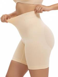 lot 3426 image: SHAPERX Tummy Control Underwear for Women Mid-Waisted Seamless Shapewear Shorts Anti-Rolling Body Shaper Under Dresses,SZ5810-Beige-LXL - Retail $20