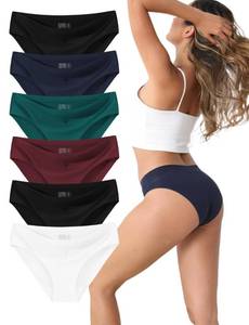 lot 3441 image: WAYIQE Seamless Underwear for Women, No Show Bikini Panties, Ladies Breathable Underwear, Size M, Multicolor, 6-Pack&nbsp