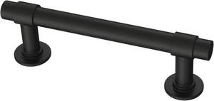 lot 3456 image: Franklin Brass Francisco (10-Pack) Cabinet Handles 3 Hole Center Pulls  Matte Black Hardware Kitchen Door, Drawers, Dressers, Furniture P29520Z-FB-B - Retail $13