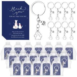 lot 3468 image: XunYee Vet Tech Gifts Veterinary Thank You Keychain with Cards Christmas Appreciation Gifts for Veterinarian Vet Med(24 Sets) - Retail $21