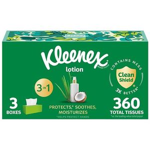 lot 3473 image: Kleenex Soothing Lotion 3-Ply Facial Tissues - 120.0 ea x 3 pack&nbsp