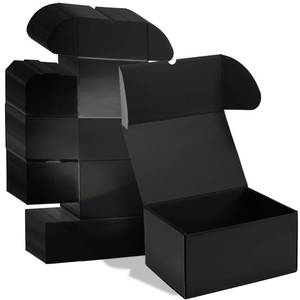 lot 3500 image: ZBEIVAN 10x7x5 Black Shipping Boxes Set of 20 Corrugated Cardboard Mailer Boxes for Packaging Small Business Mailing Gifts - Retail $29