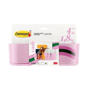 lot 3536 image: Command Clear Caddy, Lilac Lemonade, 1 caddy (NO STRIPS) - Retail $11