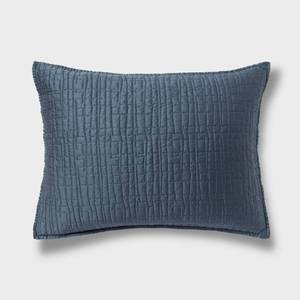lot 3556 image: King TENCEL Quilt Sham Slate Blue - Threshold Cooling Woven Lyocell, OEKO-TEX Certified, No Flange
