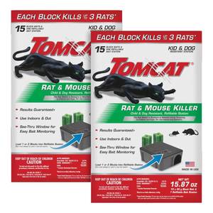 lot 3603 image: Tomcat Rat and Mouse Killer Child and Dog Resistant, Refillable Station, 2-Pack (2 Bait Stations Plus 30 Refills) - Retail $29